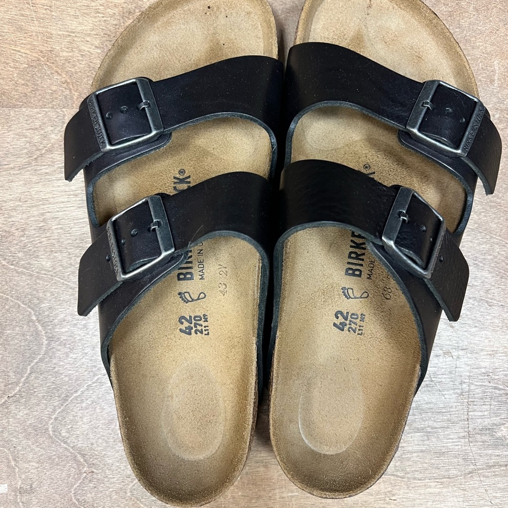 Birkenstock Black Leather Sandals